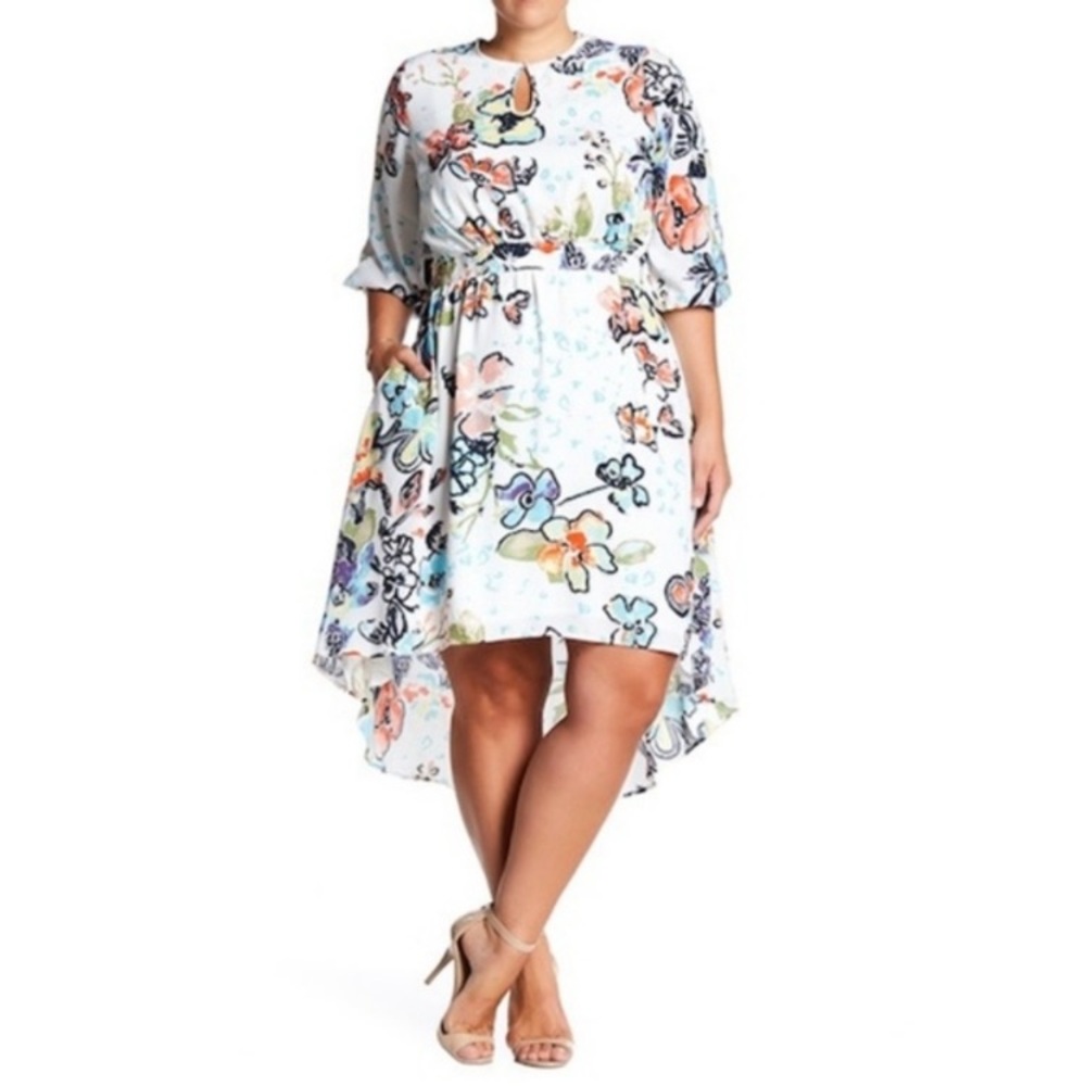 Melissa McCarthy Seven7 Print Dress- Retro Chic 2x